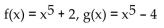 <strong>Find f(x) and g(x) such that h(x) = h(x) = </strong> A) B) C) D)