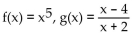 <strong>Find f(x) and g(x) such that h(x) = h(x) = </strong> A) B) C) D)