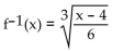 <strong>Determine whether the given function is one-to-one. If so, find a formula for the inverse. f(x) = </strong> A) B) C) Not a one-to-one function D)