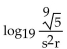 Express in terms of logarithms of a single variable or a number. -