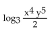 Express in terms of logarithms of a single variable or a number. -