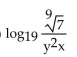 Express in terms of logarithms of a single variable or a number. -