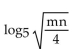 Express in terms of logarithms of a single variable or a number. -