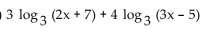 Express as a single logarithm. - 