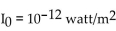 Solve the problem. -Use the formula , where the loudness of a sound in decibels is determined by I, the number of produced by the soundwave, and I A certain noise produces of power. What is the decibel level of this noise? Round to the nearest decibel.