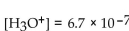 Solve the problem. When appropriate, round the solution to the nearest tenth. As needed, use the formula pH = -Find the pH if the .