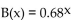Solve. -An economist predicts that the buying power B(x) of a dollar x years from now will be given by the formula How much will today's dollar be worth in 2 years? Round the answer to the nearest cent.