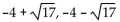 <strong>Solve. Give exact solutions. = 17</strong> A) B) C) 13 D)