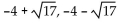 <strong>Solve. Give exact solutions. + 8x + 16 = 17</strong> A) B) 13 C) D)