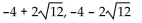 <strong>Solve. Give exact solutions. + 8x + 16 = 24</strong> A) B) C) D)