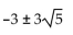 <strong>Solve by completing the square. + 3y - 9 = 0</strong> A) B) C) D)