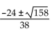 <strong>Solve. + 48m + 11 = 0</strong> A) B) C) D)