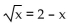Solve. - 