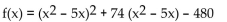 Find the x-intercepts of the function. - 