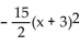 Without graphing, find the line of symmetry. -f(x) =    - 3