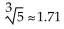 <strong>For the given function, find the indicated function value. For f(x) = , find f(5).</strong> A) B) C) D)