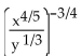 Use the laws of exponents to simplify. Write the answer with positive exponents. -