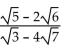 Rationalize the denominator. Assume that no radicands were formed by raising negative numbers to even powers. - 
