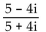 Divide and simplify to the form a + bi. - 