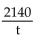 <strong>Substitute to find the value of the expression. A train must cover a distance of 2140 miles. The velocity, in miles per hour, of the train is where t is the time, in hours, to complete the trip. If the train completes the trip in 20 hours, what is its velocity?</strong> A) 102 mph B) 0.01 mph C) 107 mph D) 42,800 mph