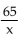 <strong>Translate to an algebraic expression. Robbie drove his car at 65 mph for x hours. How many miles did he travel?</strong> A) 65x B) C) 65 - x D)
