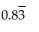 <strong>Convert to decimal notation. </strong> A) B) 0.8 C) D)
