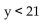 <strong>Write an inequality with the same meaning. y > 21</strong> A) B) C) D)