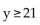 <strong>Write an inequality with the same meaning. y > 21</strong> A) B) C) D)