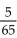 <strong>Find an equivalent expression with the given denominator. (Denominator: 65)</strong> A) B) C) D)
