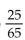 <strong>Find an equivalent expression with the given denominator. (Denominator: 65)</strong> A) B) C) D)
