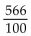 <strong>Convert to fractional notation. Do not simplify. 5.66</strong> A) B) C) D)