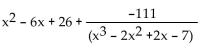 <strong>Use synthetic division to divide. </strong> A) B) C) D)