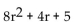 <strong>Use synthetic division to divide. ÷ (r - 8)</strong> A) B) C) D)