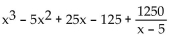 <strong>Use synthetic division to divide. ÷ (x - 5)</strong> A) B) C) D)
