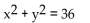 Find the center and the radius of the circle. - 