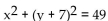 Find the center and the radius of the circle. - 