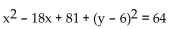 Find the center and the radius of the circle. - 
