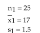<strong>Find the critical values, to test the claim that Two samples are random, independent, and come from populations that are normal. The sample statistics are given below. Assume that Use = 0.05. </strong> A) B) C) D)±