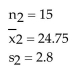 <strong>Find the critical valuevalue, to test the claim that Two samples are random, independent, and come from populations that are normal. The sample statistics are given below. Assume that </strong> A)-1.701 B)2.467 C)-1.313 D)0.683