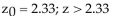 <strong>Find the critical value and rejection region for the type of z-test with level of significance α Right-tailed test, α = 0.01</strong> A) B) C) D)