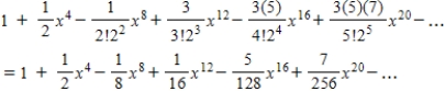 <strong>Use the binomial series to find the Maclaurian series for the function. </strong> A) B) C) D) E) 
