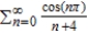 <strong>Determine whether the series converges conditionally or absolutely, or diverges.</strong> A) The series converges absolutely. B) The series diverges. C) The series converges absolutely but does not converge conditionally. D) The series converges conditionally but does not converge absolutely.
