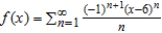 Consider the function given by . Find the interval of convergence for .