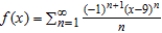 Consider the function given by . Find the interval of convergence for .
