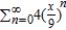 Find the values of x for which the series   converges.
