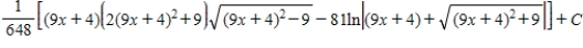 <strong>Use integration tables to find . </strong> A) B) C) D) E)