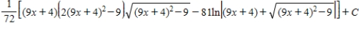 <strong>Use integration tables to find . </strong> A) B) C) D) E)