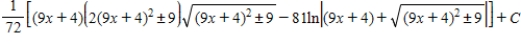 <strong>Use integration tables to find . </strong> A) B) C) D) E)