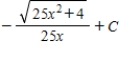 <strong>Use integration tables to find . </strong> A) B) C) D) E)