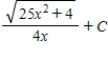 <strong>Use integration tables to find . </strong> A) B) C) D) E)